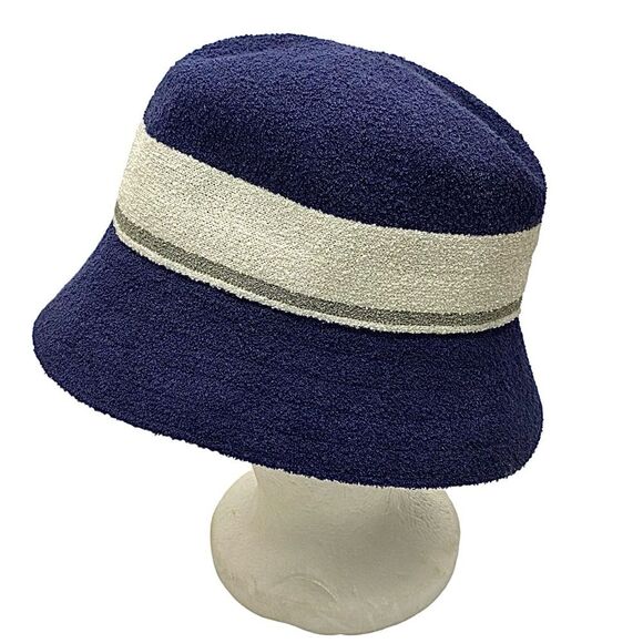 Kangol Bucket Hat Men’s Navy | White Bermuda Stripe Pre-Owned - Picture 2 of 6